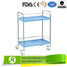 Saikang 2-Shelf Movable Storage Chart Carts, Hospital Crash Cart Medical Trolley